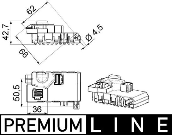 Obrázok Regulator, ventilator vnutorneho priestoru MAHLE BEHR *** PREMIUM LINE *** ABR63000P