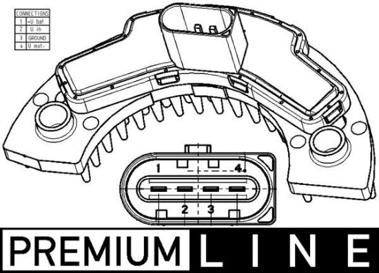 Obrázok Regulator, ventilator vnutorneho priestoru MAHLE BEHR *** PREMIUM LINE *** ABR9000P