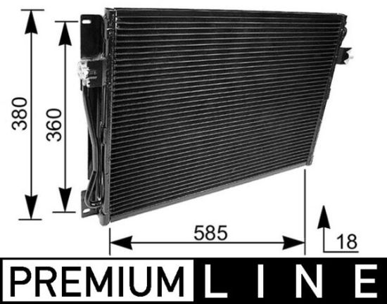 Obrázok Kondenzátor klimatizácie MAHLE BEHR *** PREMIUM LINE *** AC173000P
