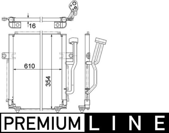 Obrázok Kondenzátor klimatizácie MAHLE BEHR *** PREMIUM LINE *** AC192000P