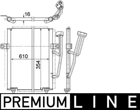 Obrázok Kondenzátor klimatizácie MAHLE BEHR *** PREMIUM LINE *** AC193000P
