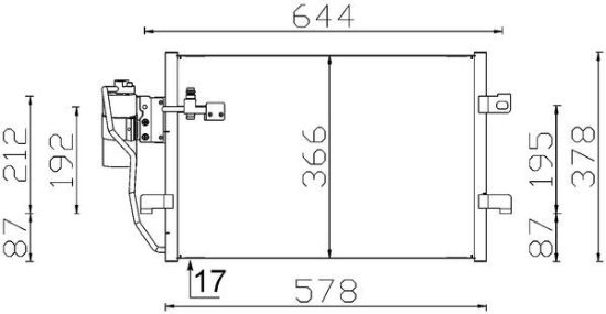 Obrázok Kondenzátor klimatizácie MAHLE BEHR AC351000S
