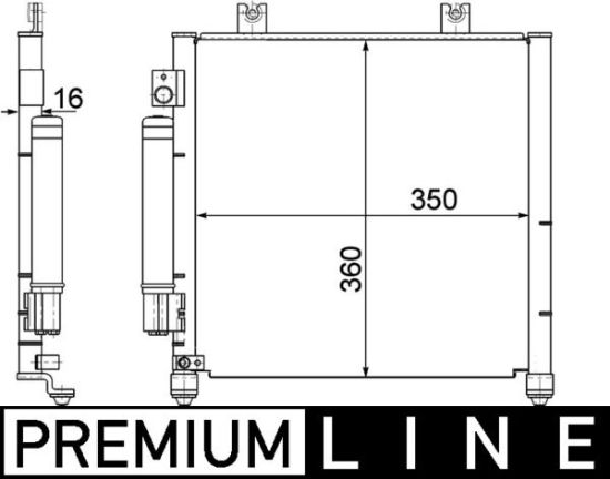 Obrázok Kondenzátor klimatizácie MAHLE BEHR *** PREMIUM LINE *** AC353000P