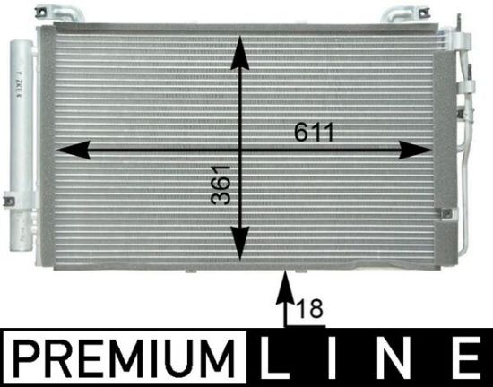 Obrázok Kondenzátor klimatizácie MAHLE BEHR *** PREMIUM LINE *** AC391000P