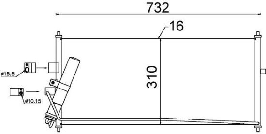 Obrázok Kondenzátor klimatizácie MAHLE BEHR AC406000S