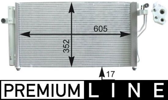 Obrázok Kondenzátor klimatizácie MAHLE BEHR *** PREMIUM LINE *** AC438000P
