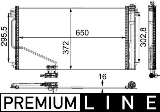 Obrázok Kondenzátor klimatizácie MAHLE BEHR *** PREMIUM LINE *** AC449000P