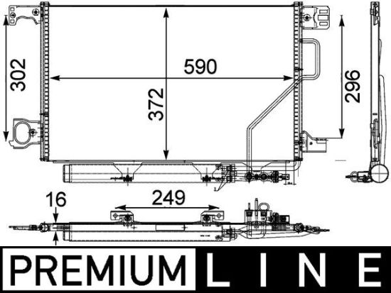 Obrázok Kondenzátor klimatizácie MAHLE BEHR *** PREMIUM LINE *** AC450000P
