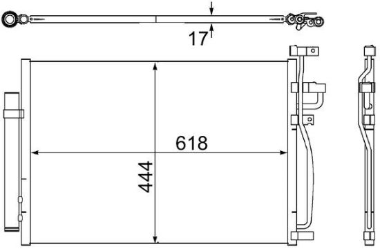 Obrázok Kondenzátor klimatizácie MAHLE BEHR AC489000S