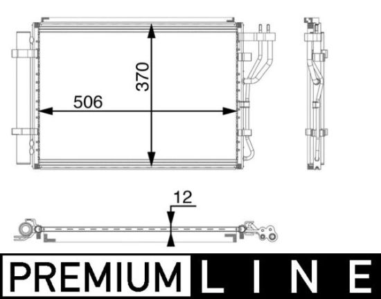 Obrázok Kondenzátor klimatizácie MAHLE BEHR *** PREMIUM LINE *** AC48000P