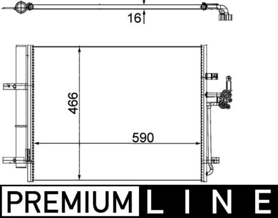 Obrázok Kondenzátor klimatizácie MAHLE BEHR *** PREMIUM LINE *** AC500000P