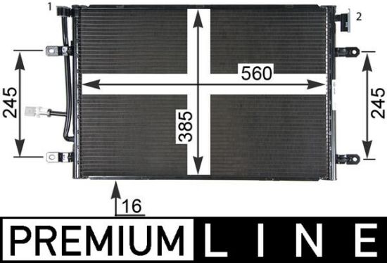 Obrázok Kondenzátor klimatizácie MAHLE BEHR *** PREMIUM LINE *** AC508000P