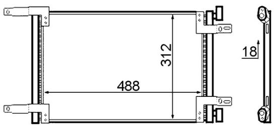 Obrázok Kondenzátor klimatizácie MAHLE BEHR AC516000S