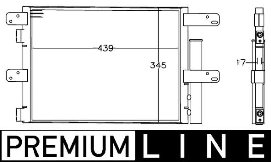 Obrázok Kondenzátor klimatizácie MAHLE BEHR *** PREMIUM LINE *** AC549000P