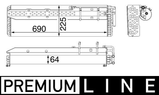 Obrázok Kondenzátor klimatizácie MAHLE BEHR *** PREMIUM LINE *** AC54000P