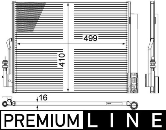 Obrázok Kondenzátor klimatizácie MAHLE BEHR *** PREMIUM LINE *** AC596000P