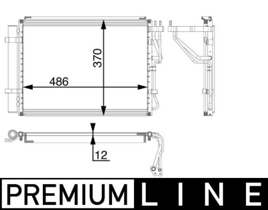Obrázok Kondenzátor klimatizácie MAHLE BEHR *** PREMIUM LINE *** AC60000P