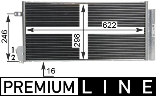 Obrázok Kondenzátor klimatizácie MAHLE BEHR *** PREMIUM LINE *** AC634000P
