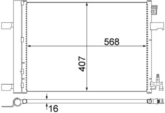 Obrázok Kondenzátor klimatizácie MAHLE BEHR AC636000S
