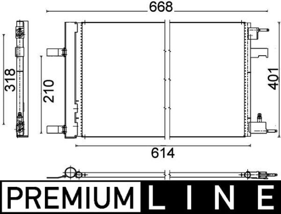 Obrázok Kondenzátor klimatizácie MAHLE BEHR *** PREMIUM LINE *** AC637000P