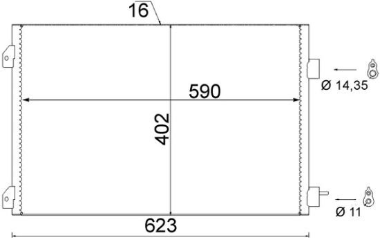 Obrázok Kondenzátor klimatizácie MAHLE BEHR AC650000S