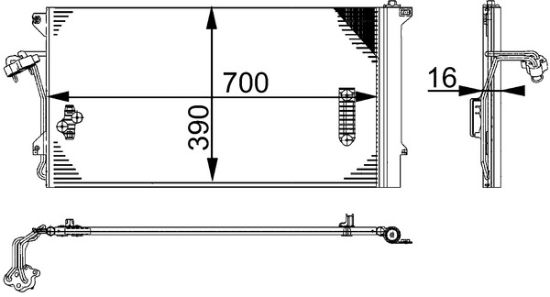 Obrázok Kondenzátor klimatizácie MAHLE BEHR AC659000S