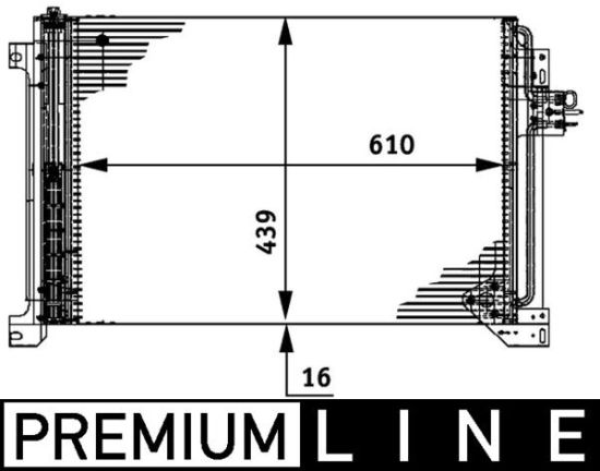 Obrázok Kondenzátor klimatizácie MAHLE BEHR *** PREMIUM LINE *** AC670000P