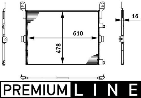 Obrázok Kondenzátor klimatizácie MAHLE BEHR *** PREMIUM LINE *** AC673000P