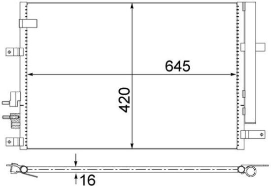 Obrázok Kondenzátor klimatizácie MAHLE BEHR AC693000S