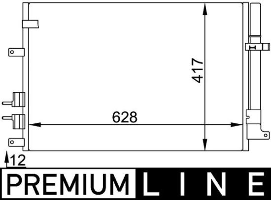 Obrázok Kondenzátor klimatizácie MAHLE BEHR *** PREMIUM LINE *** AC696000P