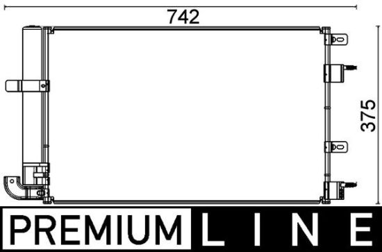 Obrázok Kondenzátor klimatizácie MAHLE BEHR *** PREMIUM LINE *** AC703000P