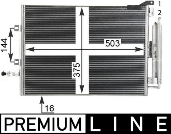 Obrázok Kondenzátor klimatizácie MAHLE BEHR *** PREMIUM LINE *** AC721000P