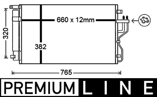 Obrázok Kondenzátor klimatizácie MAHLE BEHR *** PREMIUM LINE *** AC770000P