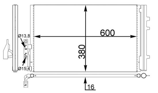 Obrázok Kondenzátor klimatizácie MAHLE BEHR AC778000S