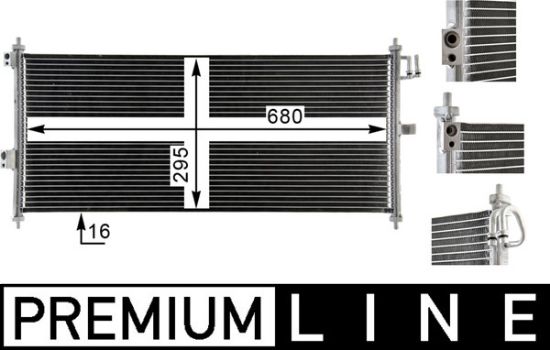 Obrázok Kondenzátor klimatizácie MAHLE BEHR *** PREMIUM LINE *** AC788000P