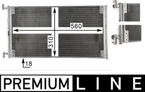 Obrázok Kondenzátor klimatizácie MAHLE BEHR *** PREMIUM LINE *** AC832000P