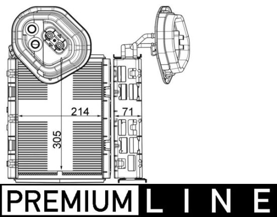 Obrázok Výparník klimatizácie MAHLE BEHR *** PREMIUM LINE *** AE4000P