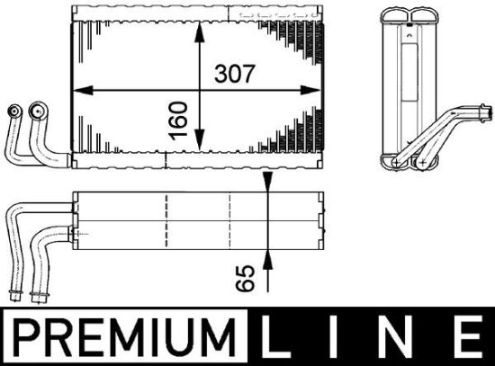 Obrázok Výparník klimatizácie MAHLE BEHR *** PREMIUM LINE *** AE68000P