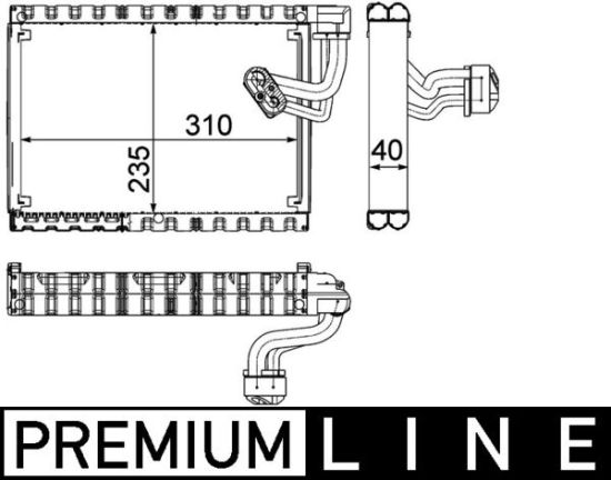 Obrázok Výparník klimatizácie MAHLE BEHR *** PREMIUM LINE *** AE89000P