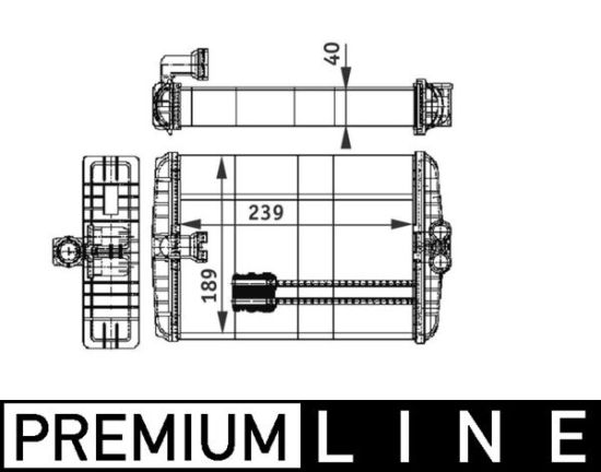 Obrázok Výmenník tepla vnútorného kúrenia MAHLE BEHR *** PREMIUM LINE *** AH110000P