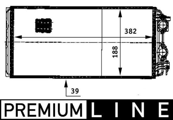 Obrázok Výmenník tepla vnútorného kúrenia MAHLE BEHR *** PREMIUM LINE *** AH122000P
