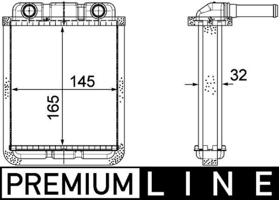 Obrázok Výmenník tepla vnútorného kúrenia MAHLE BEHR *** PREMIUM LINE *** AH182000P