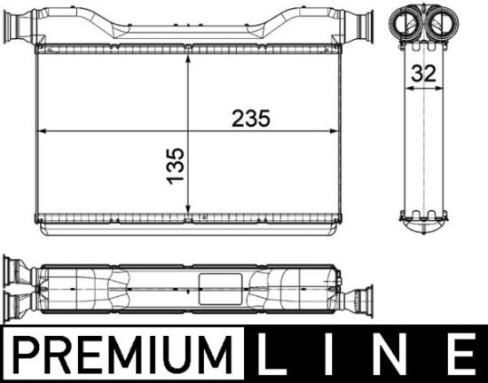 Obrázok Výmenník tepla vnútorného kúrenia MAHLE BEHR *** PREMIUM LINE *** AH189000P