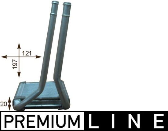 Obrázok Výmenník tepla vnútorného kúrenia MAHLE BEHR *** PREMIUM LINE *** AH201000P