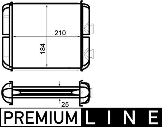 Obrázok Výmenník tepla vnútorného kúrenia MAHLE BEHR *** PREMIUM LINE *** AH41000P