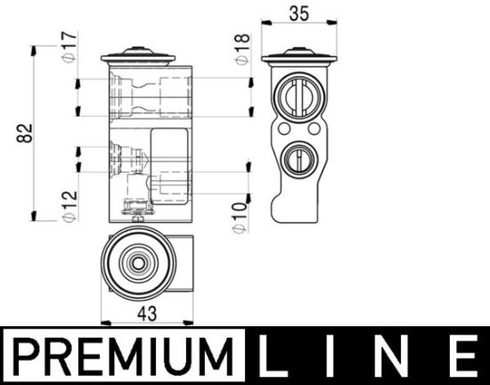 Obrázok Expanzný ventil klimatizácie MAHLE BEHR *** PREMIUM LINE *** AVE2000P