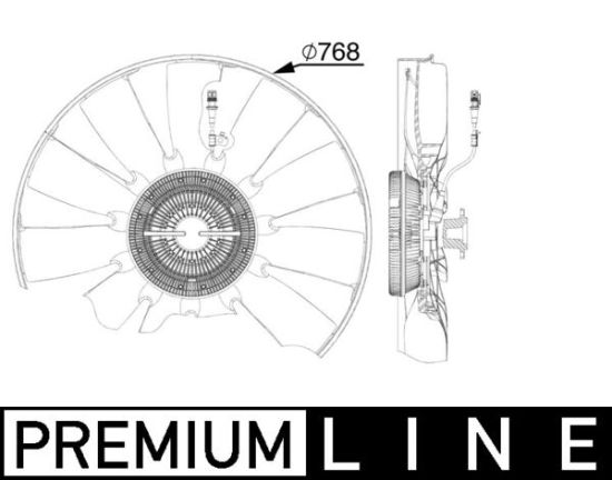 Obrázok Ventilátor chladenia motora MAHLE BEHR *** PREMIUM LINE *** CFF527000P