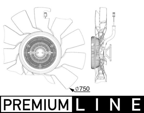 Obrázok Ventilátor chladenia motora MAHLE BEHR *** PREMIUM LINE *** CFF528000P