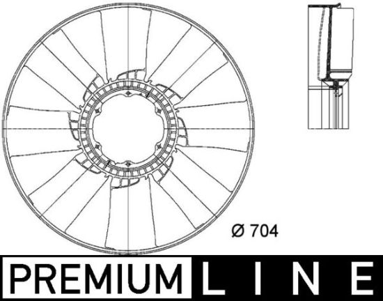 Obrázok Koleso ventilátora chladenia motora MAHLE BEHR *** PREMIUM LINE *** CFW25000P