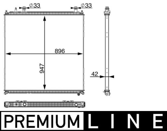 Obrázok Nízkoteplotný chladič, chladič turbodúchadla MAHLE BEHR *** PREMIUM LINE *** CIR11000P